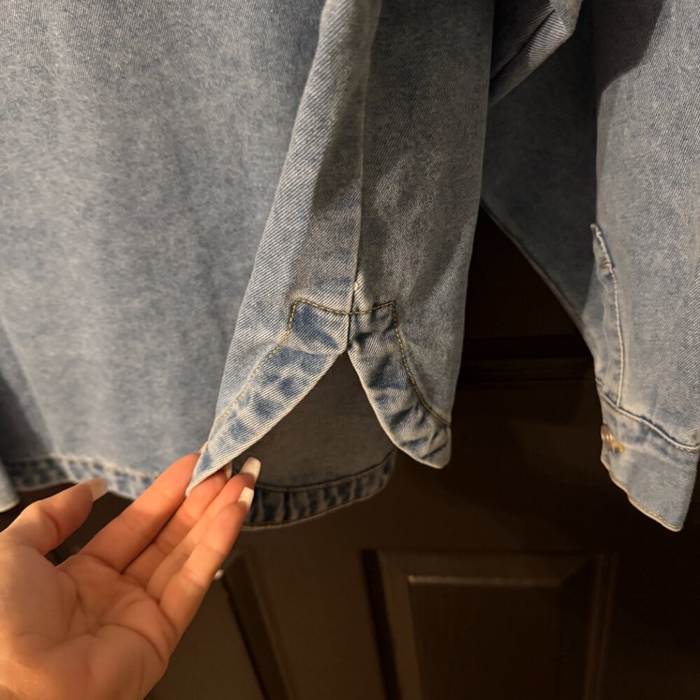 Womens Denim Jacket Shirt Medium Weight Extra Large - Picture 4 of 4
